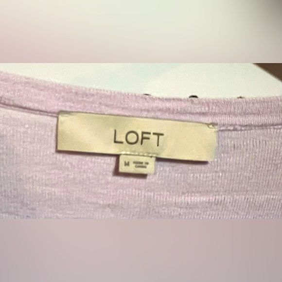 LOFT Tunic with embroidered eyelets and cute drawstrings. - Picture 4 of 4